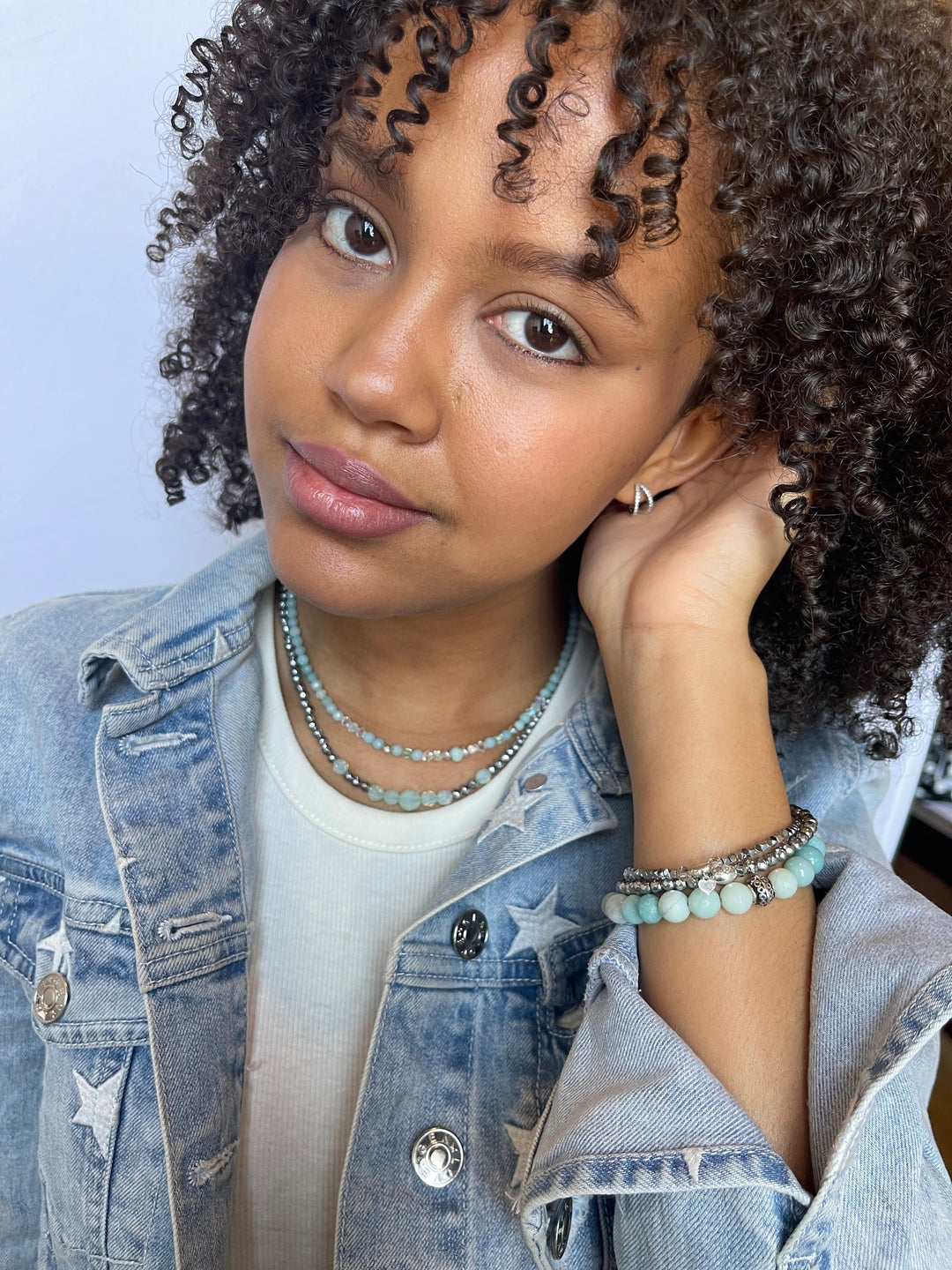 Caroline Néron Colliers Collier Ocean Vibe en argent sterling et cristaux