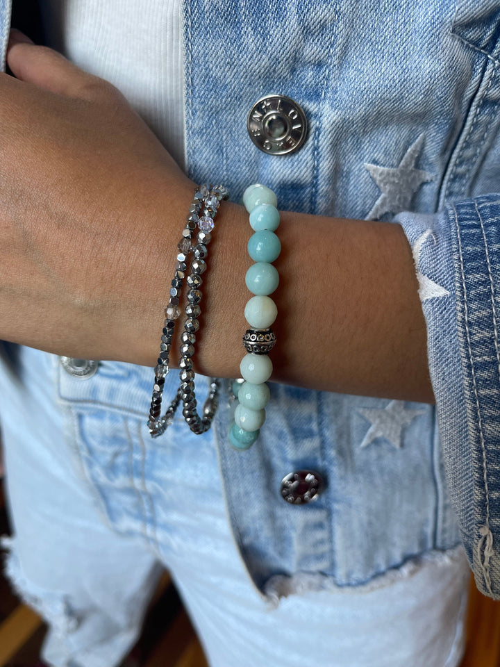 Caroline Néron Colliers Collier Ocean Vibe en argent sterling et cristaux