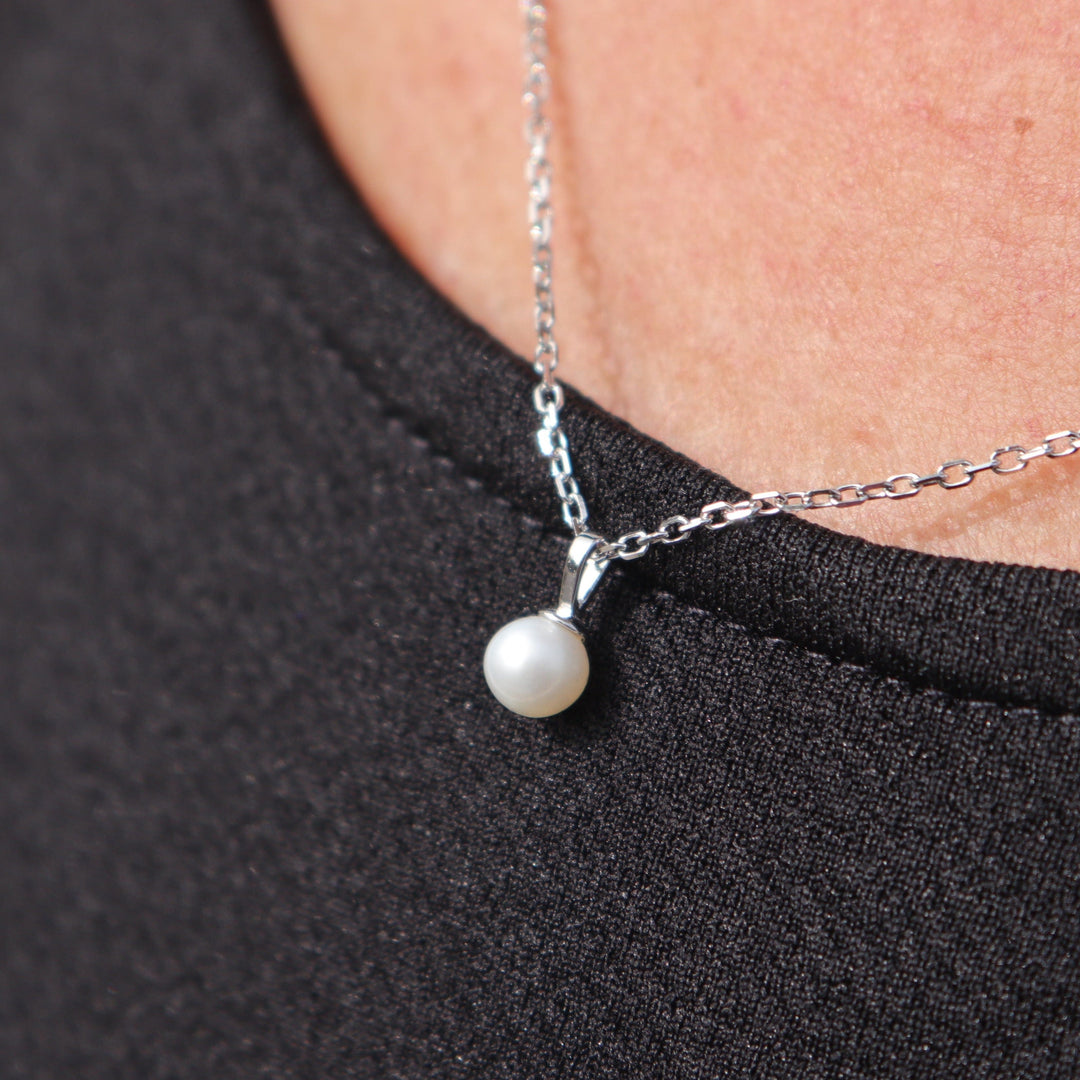 Mathieu Blanchard Collier Petite perle en argent sterling