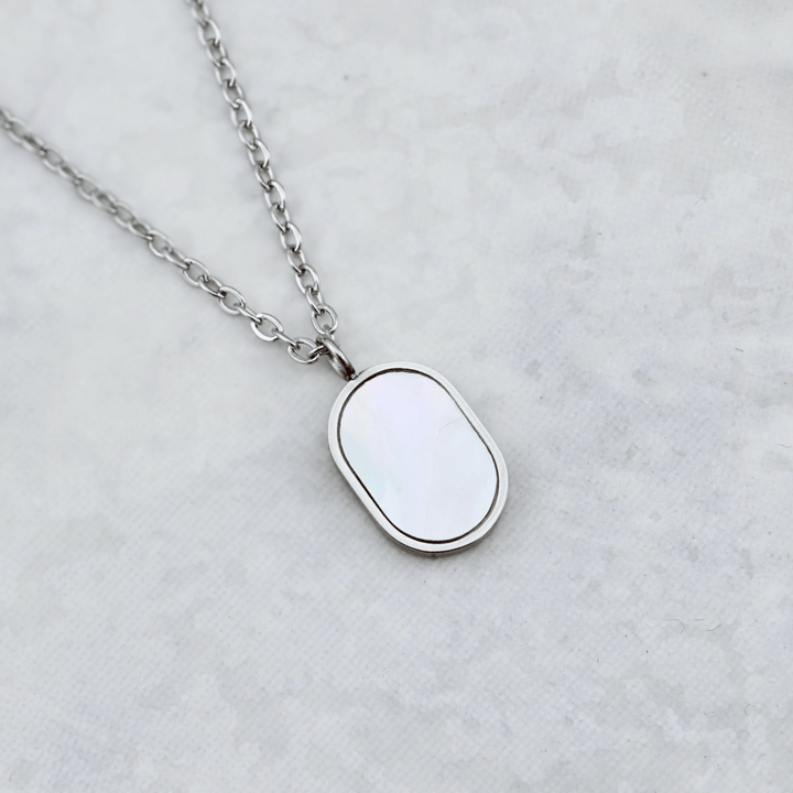 Collier Plaque MOP en acier inoxydable Mathieu Blanchard Collier Collier Plaque en Nacre de perle en acier inox | Mathieu Blanchard Mathieu Blanchard Joaillerie