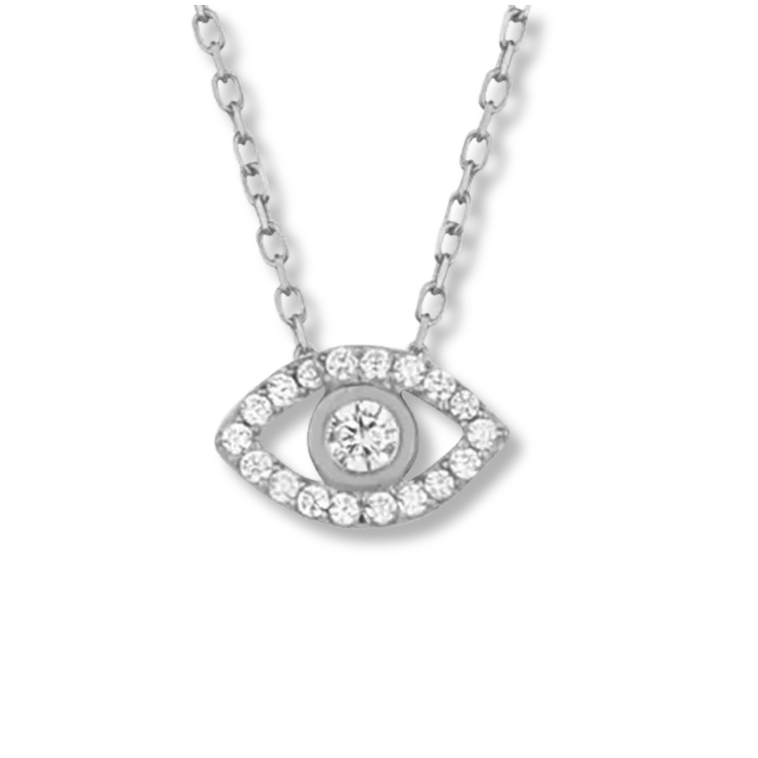 Mathieu Blanchard Chaîne Collier Scintillant Evil Eye - Argent sterling
