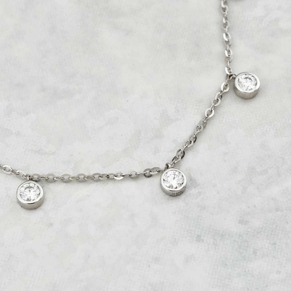 Collier serti de moissanites en or 14k Mathieu Blanchard Colliers Collier avec moissanites  ( Scintillant en or 10K et moissanites | Mathieu Blanchard Mathieu Blanchard Joaillerie