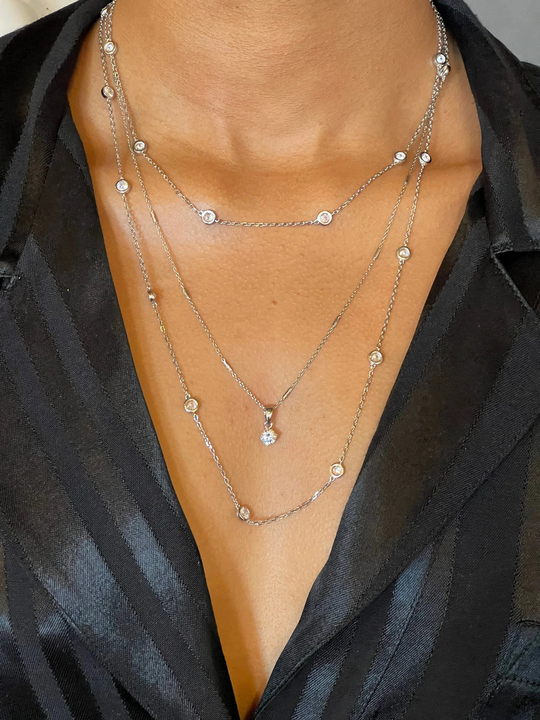Caroline Néron Colliers Collier Touch Of Glam en argent sterling