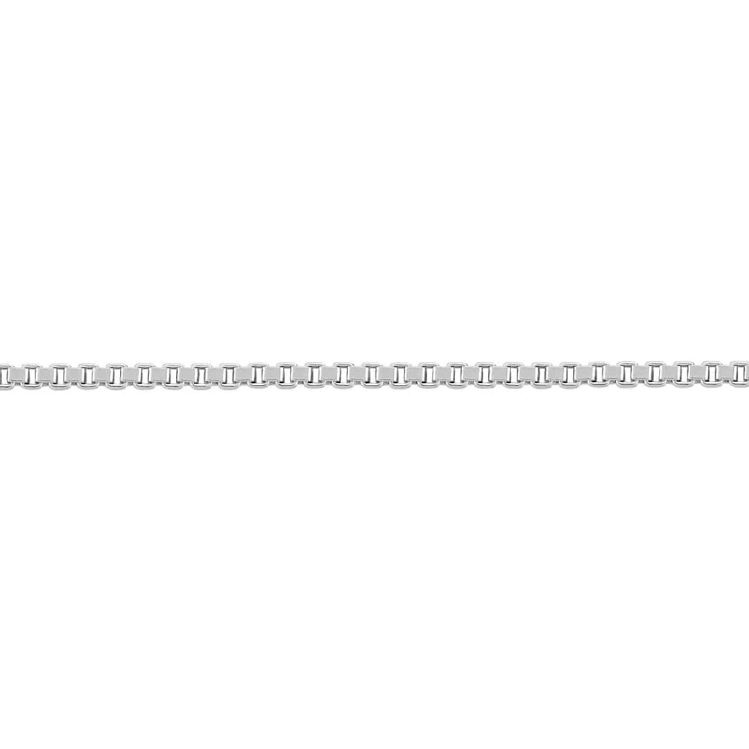 - Colliers 1 mm - 18 pouces / Argent sterling / Avec rhodium Chaine vénitienne en argent sterling