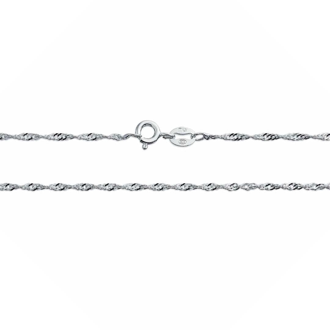 - Colliers Chaine Singapour en argent sterling ou or 10K