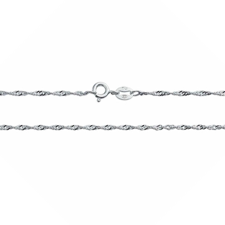 - Colliers Chaine Singapour en argent sterling ou or 10K