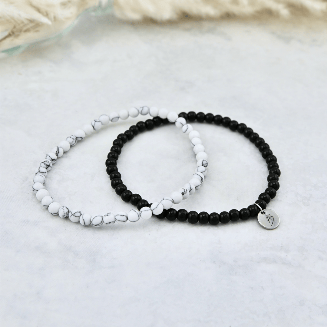 Duo de bracelets Turquoise et Onyx Mathieu Blanchard Bracelets Acier inoxydable Duo de bracelets Turquoise et Onyx Mathieu Blanchard Joaillerie