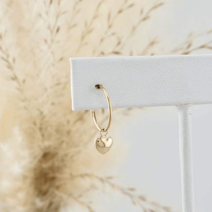 Duo de pendentifs Coeurs pour anneaux en or jaune 10K - Breloques et pendentifs Or jaune 10K PED49-3 Duo de pendentifs Coeurs pour anneaux en or jaune 10K Mathieu Blanchard Joaillerie