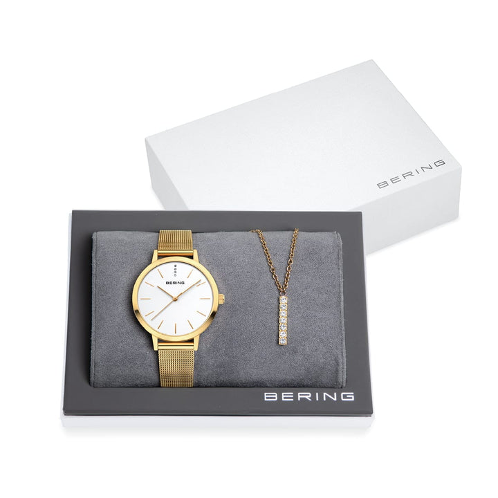 Bering Montre Ensemble cadeau Montre Bering Classic Or 34mm 13434-334-GWP
