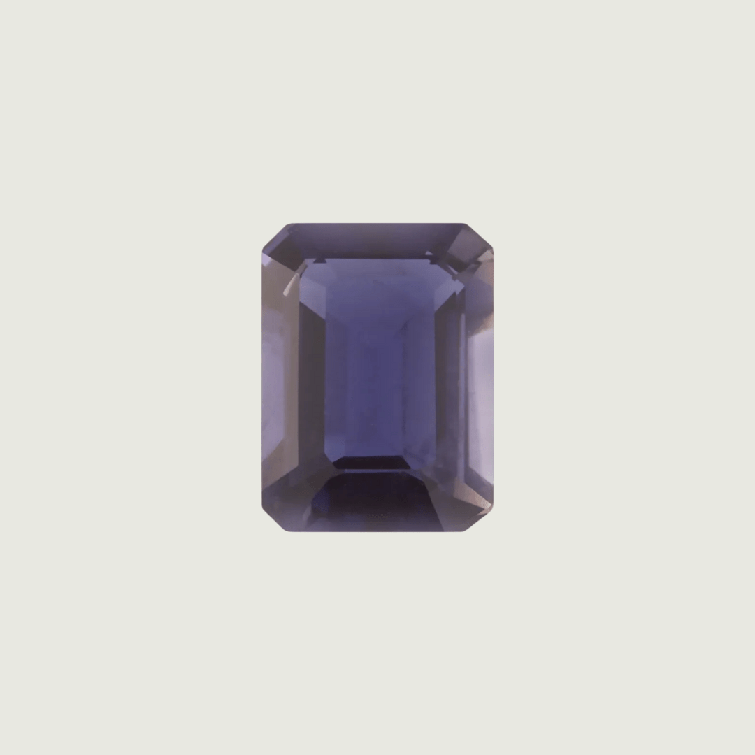 Mathieu Blanchard Iolite Naturel AA taille émeraude 7x5 mm