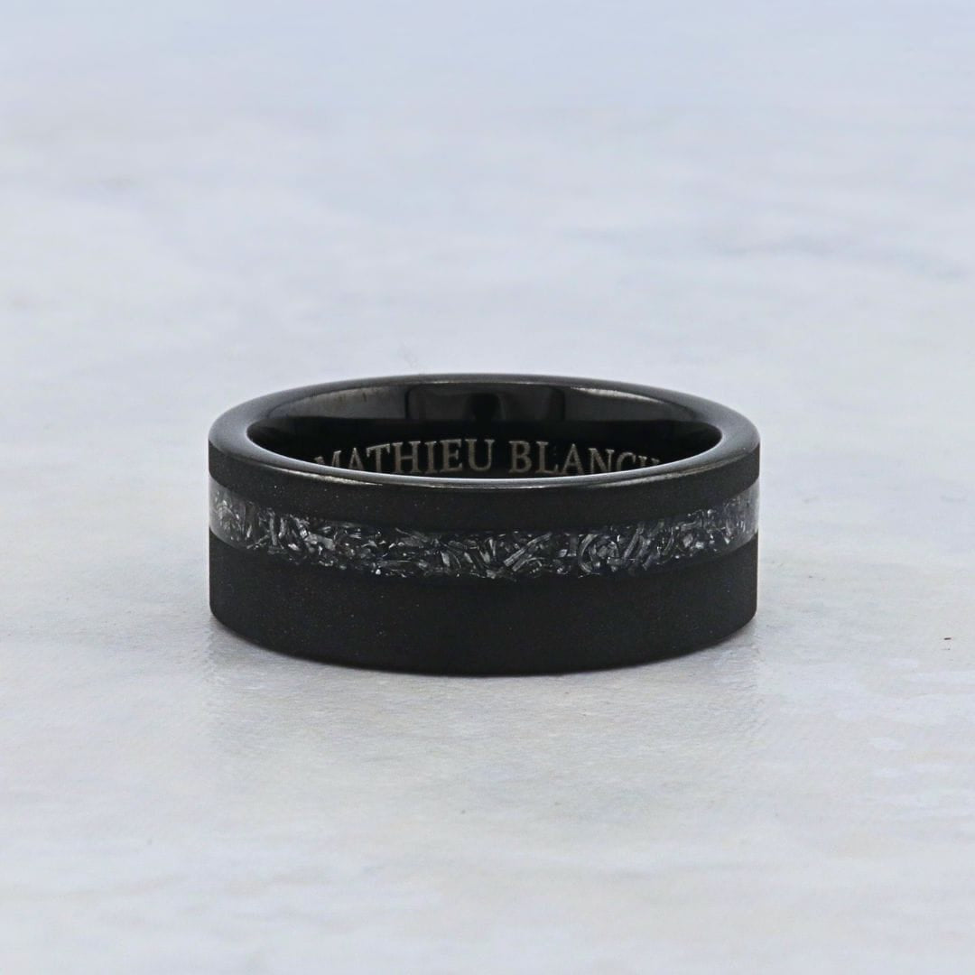 Mathieu Blanchard Bague Jonc Météorite Muonionalusta — 8mm