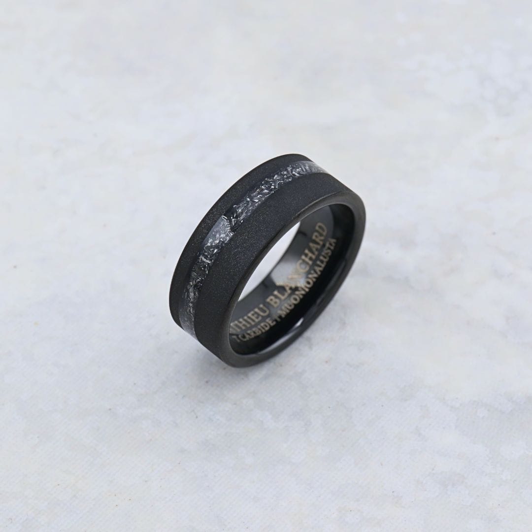 Mathieu Blanchard Bague Jonc Météorite Muonionalusta — 8mm