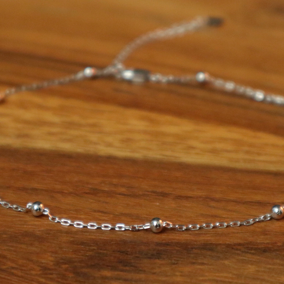 Mathieu Blanchard Bracelet de cheville Boho en argent sterling