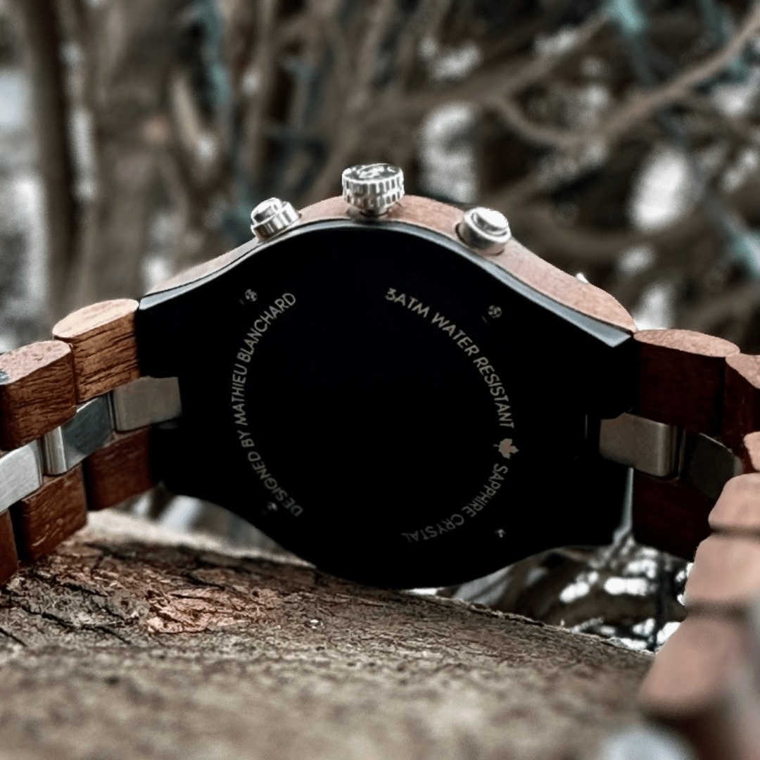 Mathieu Blanchard Montres Noyer Montre Berthoud en bois de noyer