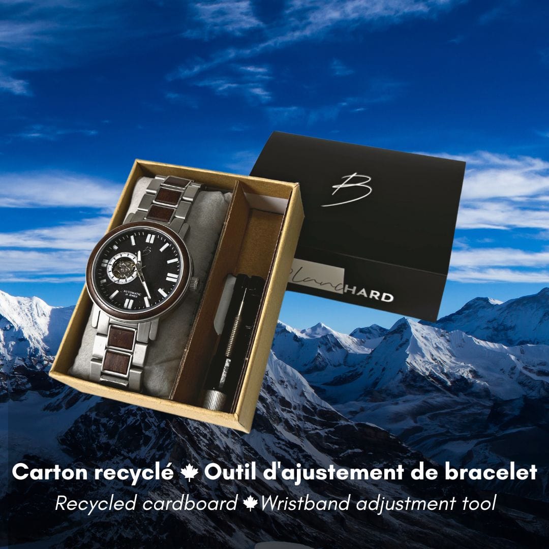 Mathieu Blanchard Montres Noyer Montre Harrison en bois de noyer