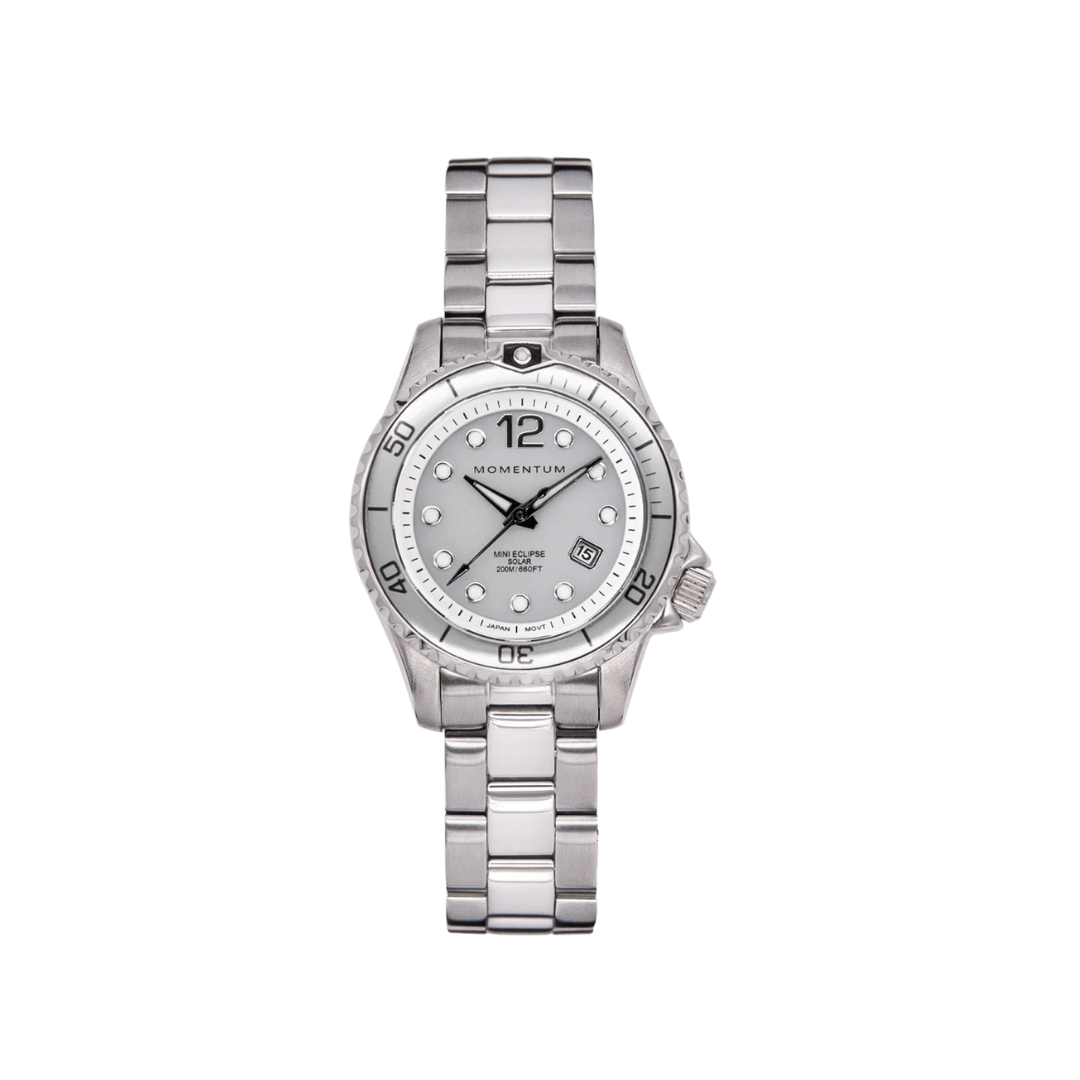 Momentum Montres Montre à énergie solaire 30mm Mini Eclipse argent