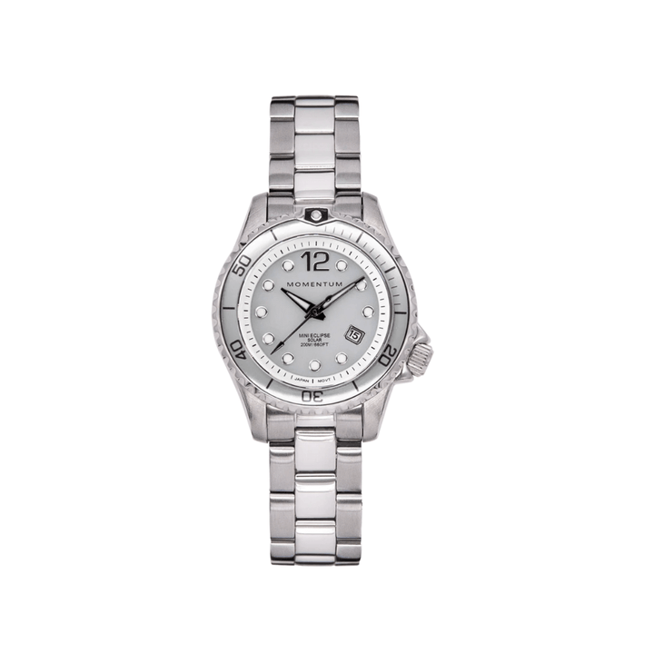 Momentum Montres Montre à énergie solaire 30mm Mini Eclipse argent