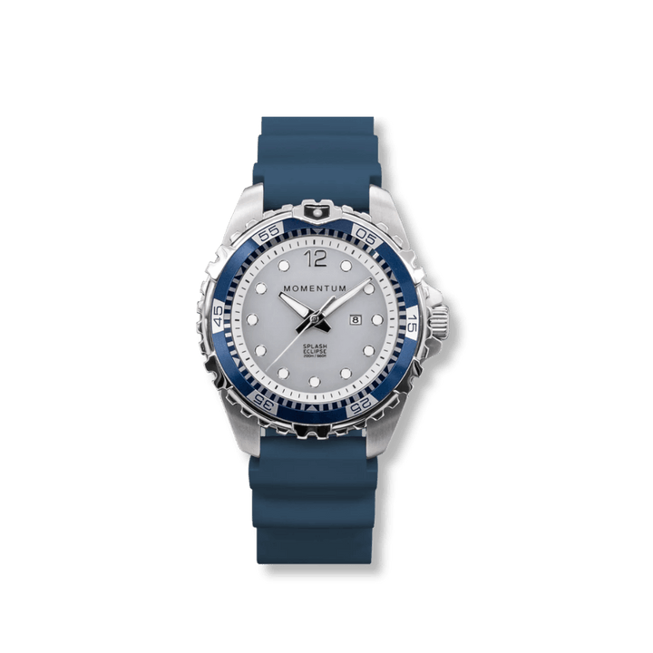Montre à énergie solaire 38mm Eclipse Bleue Momentum Montres Acier inoxydable 060AADANB-AA-BAA-B-AN-BBJ-AM-AA-A-A-B Montre à énergie solaire 38mm Eclipse bleue Momentum | Mathieu Blanchard   Mathieu Blanchard Joaillerie