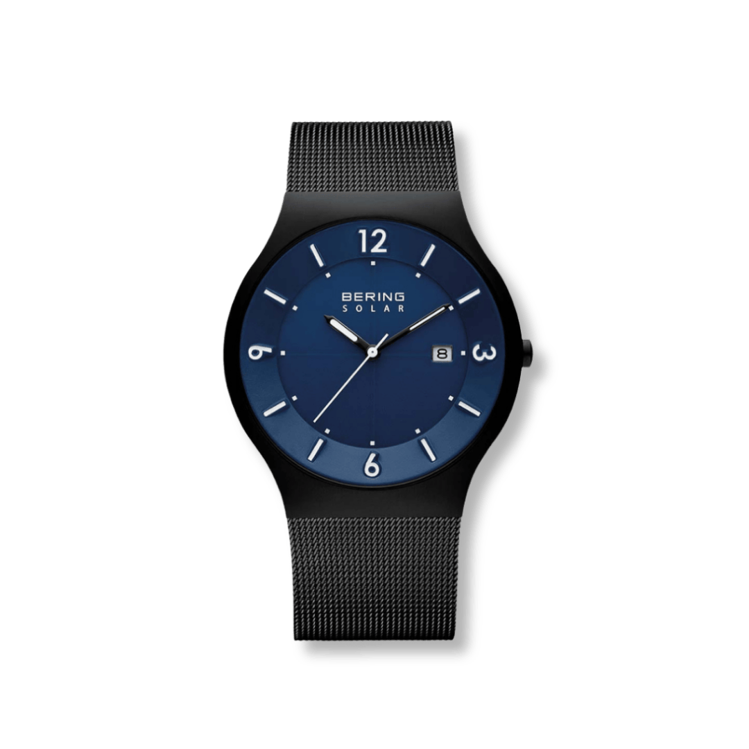 Montre à énergie solaire Bering 40mm 14440 227 Bering Montre Acier inoxydable plaqué noir 14440-227 Montre Bering Solaire noir brossé 40mm 14440-227 | Mathieu Blanchard Mathieu Blanchard Joaillerie