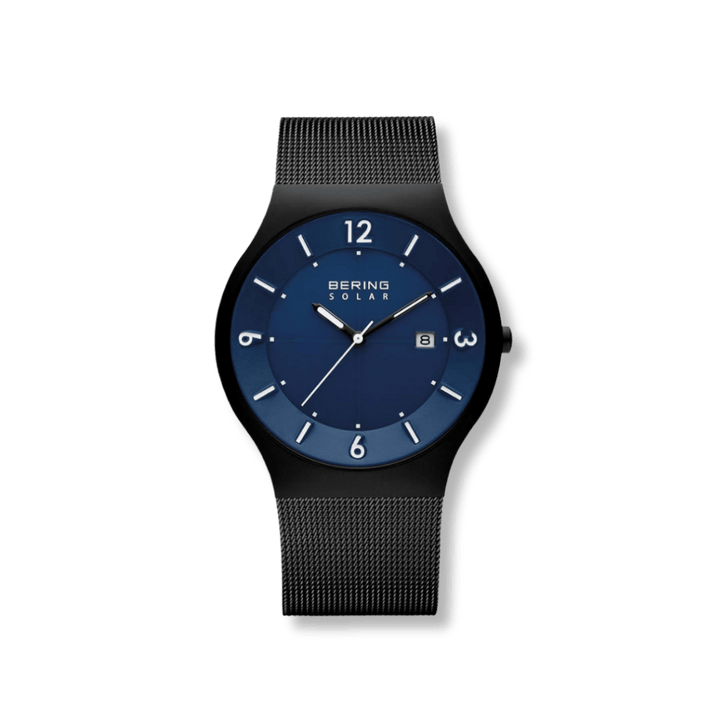 Montre à énergie solaire Bering 40mm 14440 227 Bering Montre Acier inoxydable plaqué noir 14440-227 Montre Bering Solaire noir brossé 40mm 14440-227 | Mathieu Blanchard Mathieu Blanchard Joaillerie