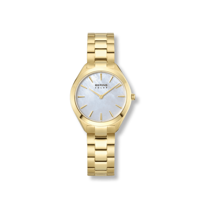 Montre à énergie solaire Bering Classic 31mm 17331 734 Bering Montre Acier inoxydable plaqué or jaune 17331-734 Montre Solaire Bering Classic Or 31mm 17331-734 - Mathieu Blanchard Mathieu Blanchard Joaillerie