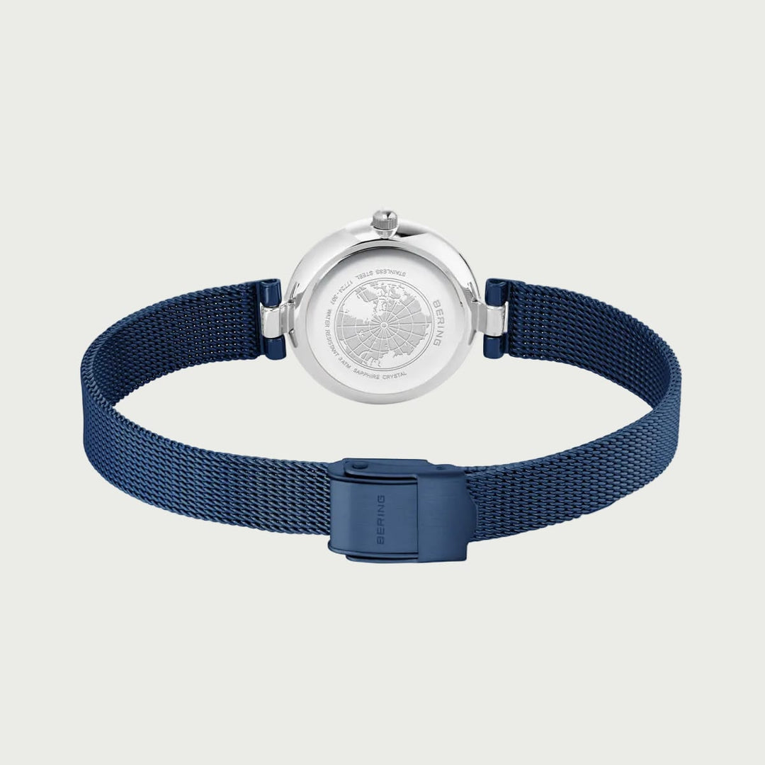 Bering Montre Montre Bering Argent Bleu Brillant 24mm 17724-307