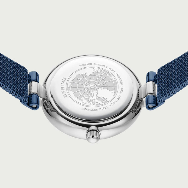 Bering Montre Montre Bering Argent Bleu Brillant 24mm 17724-307