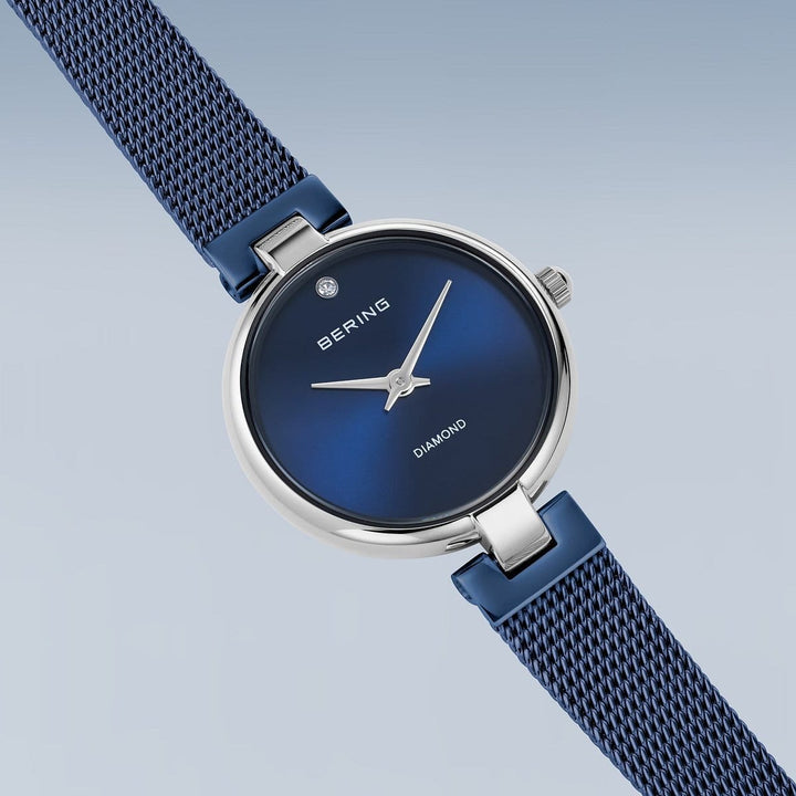 Bering Montre Montre Bering Argent Bleu Brillant 24mm 17724-307