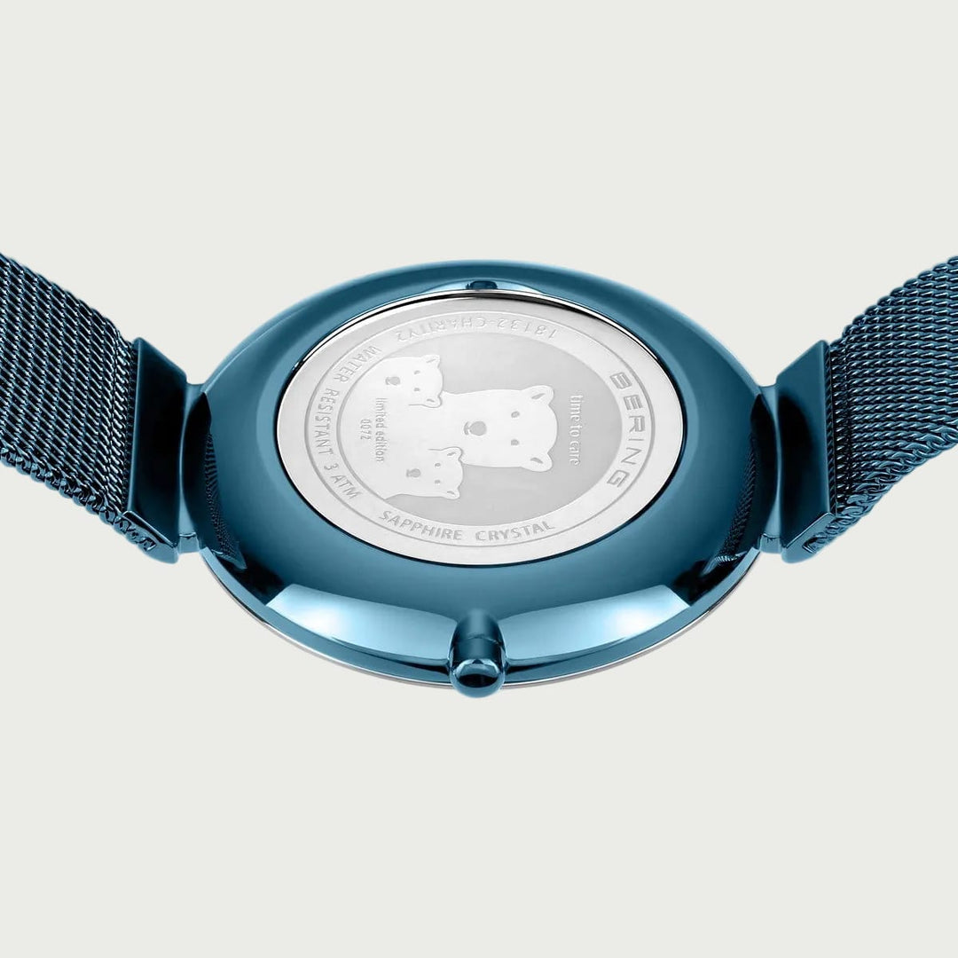 Montre Bering Bleu Brillant 32mm 18132 Charity2 Bering Montre Acier inoxydable plaqué bleu 18132-Charity2 Montre Bering Bleu Brillant 32mm 18132-Charity2 - Mathieu Blanchard - Dépositaire officiel Bering Canada Mathieu Blanchard Joaillerie