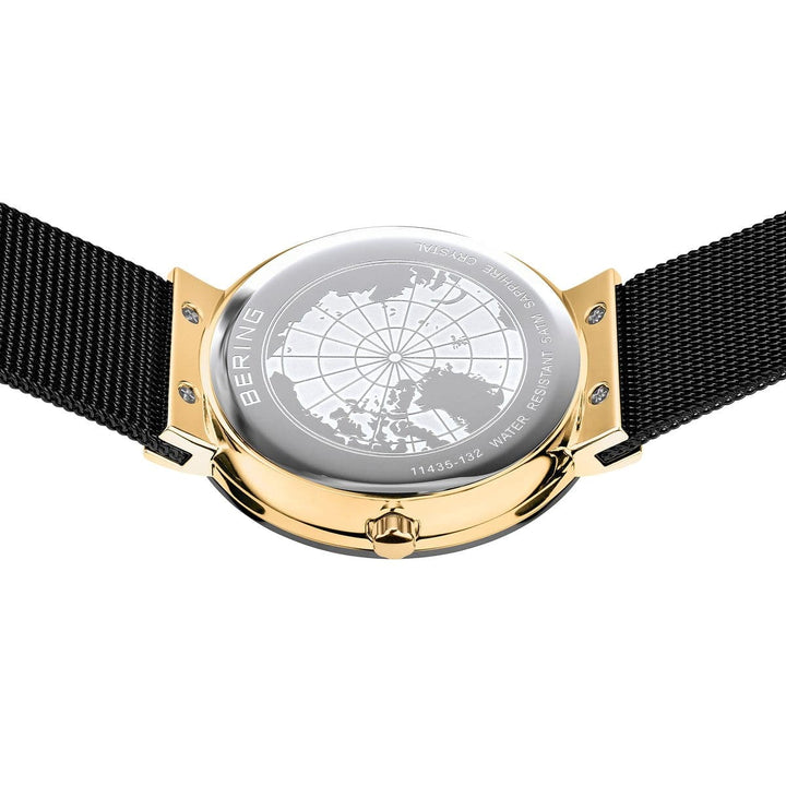 Montre Bering Ceramique 35mm 11435 132 Bering Montre Acier inoxydable plaqué or jaune et noir 11435-132 Montre Bering Ceramique Noire 35mm 11435-132 | Mathieu Blanchard Mathieu Blanchard Joaillerie