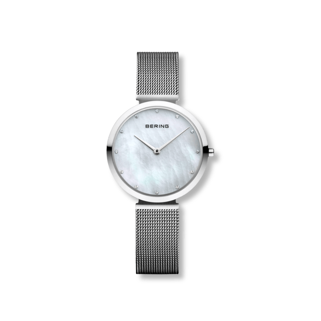 Montre Bering Classic 32mm 18132 004 Bering Montre Acier inoxydable 18132-004 Montre Bering Classic Argent 32mm 18132-004 - Mathieu Blanchard - Dépositaire officiel Bering Canada Mathieu Blanchard Joaillerie