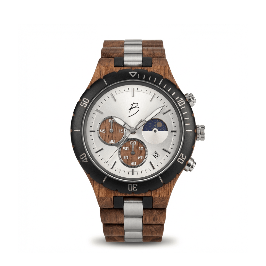 Mathieu Blanchard Montres Noyer Montre Berthoud en bois de noyer