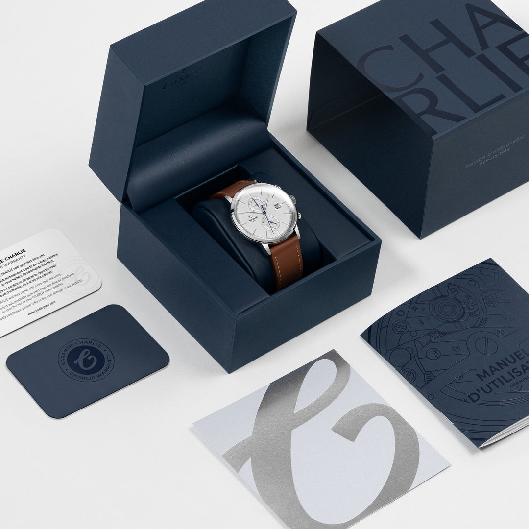 Charlie Paris Montre Montre Charlie Paris HORIZON Chronographe - Bleu 39 mm