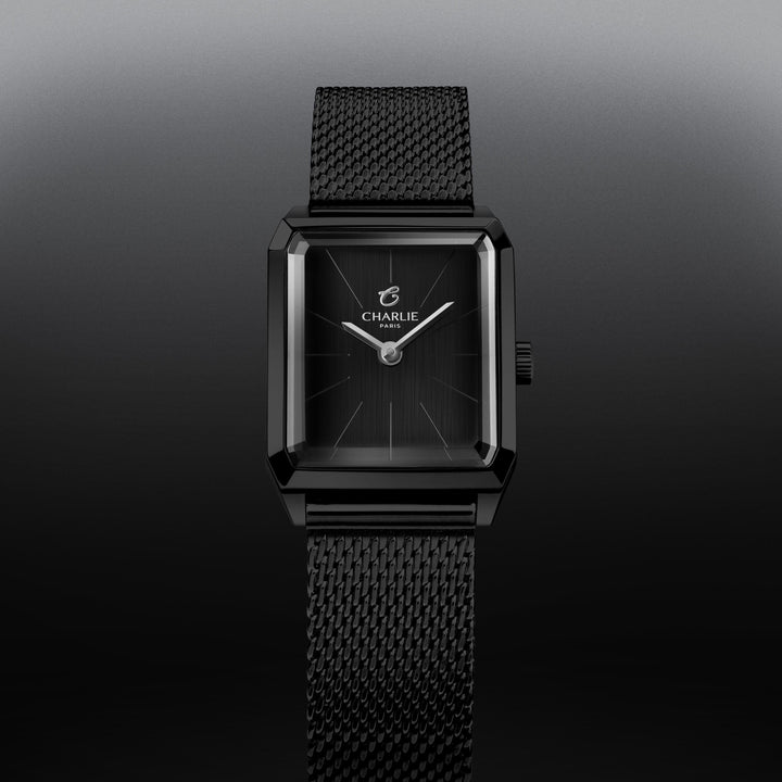 Charlie Paris Montre Maille milanaise Montre Charlie Paris MONCEAU Minuit 36 mm