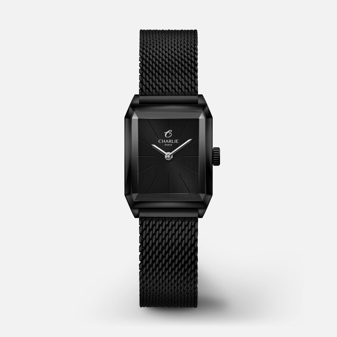 Charlie Paris Montre Maille milanaise Montre Charlie Paris MONCEAU Minuit 36 mm