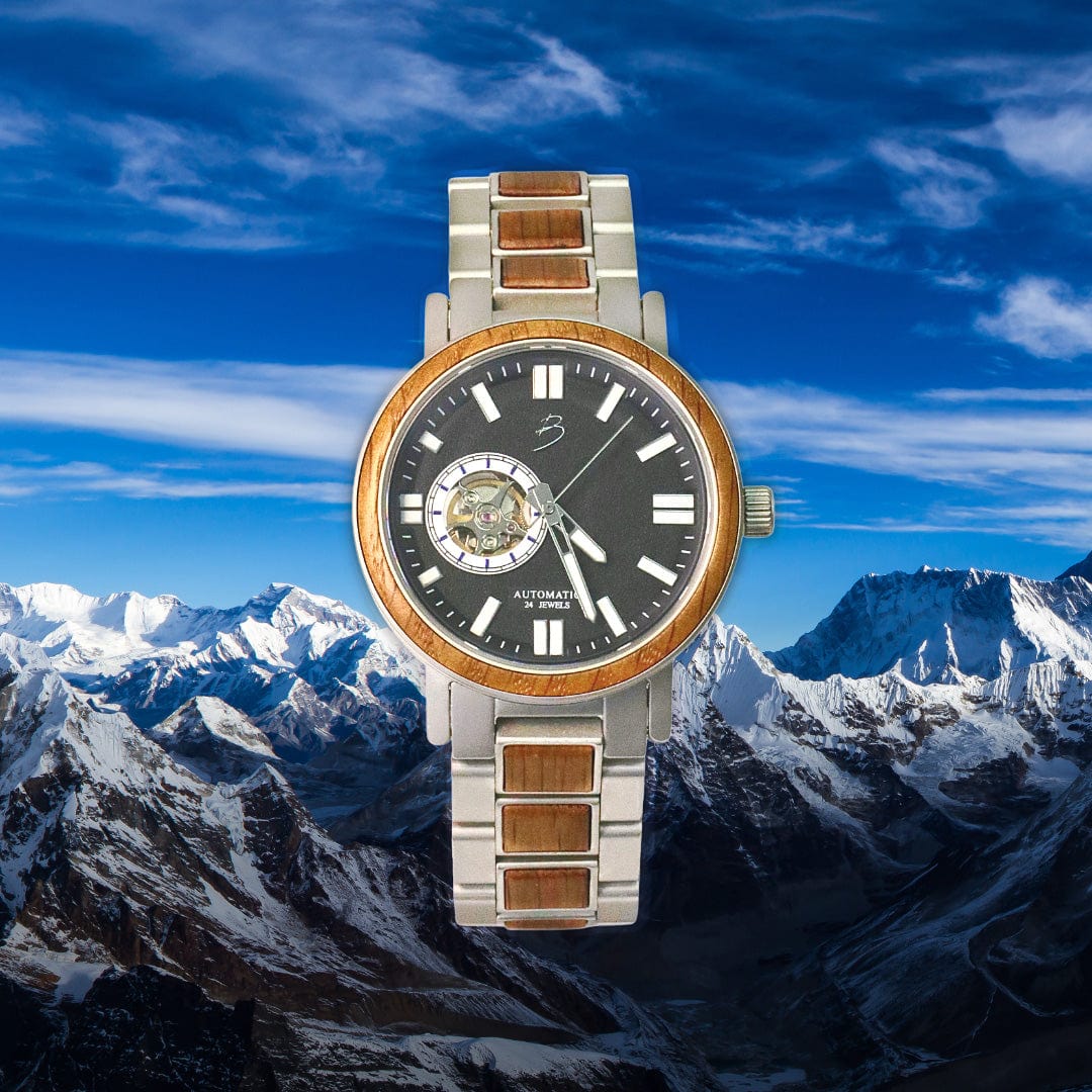 Mathieu Blanchard Montres Chêne provenant de baril de whisky Montre Copernic en bois de baril de whisky recyclé