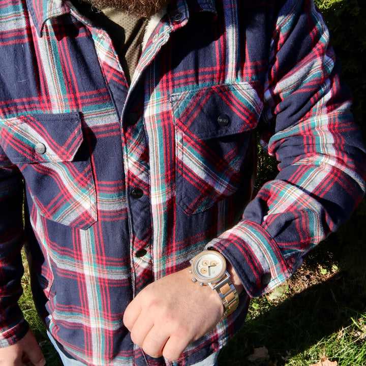 Mathieu Blanchard Montres Chêne provenant de baril de whisky recyclé Montre en bois de baril de whisky recyclé