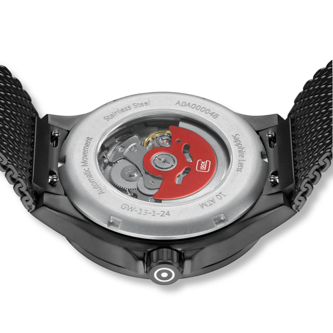 Montre GLOCK Automatique 44mm - Noir GW-13-1-24 GLOCK Montres Acier inoxydable plaqué noir GW-13-1-24 Montre GLOCK Automatique 44mm GW-13-1-24 | Mathieu Blanchard Mathieu Blanchard Joaillerie
