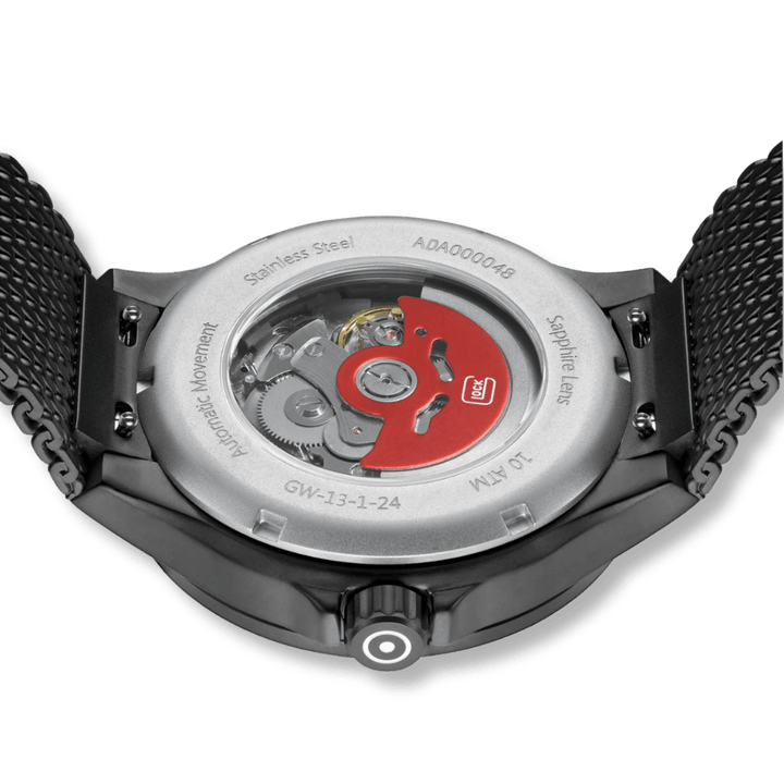Montre GLOCK Automatique 44mm - Noir GW-13-1-24 GLOCK Montres Acier inoxydable plaqué noir GW-13-1-24 Montre GLOCK Automatique 44mm GW-13-1-24 | Mathieu Blanchard Mathieu Blanchard Joaillerie