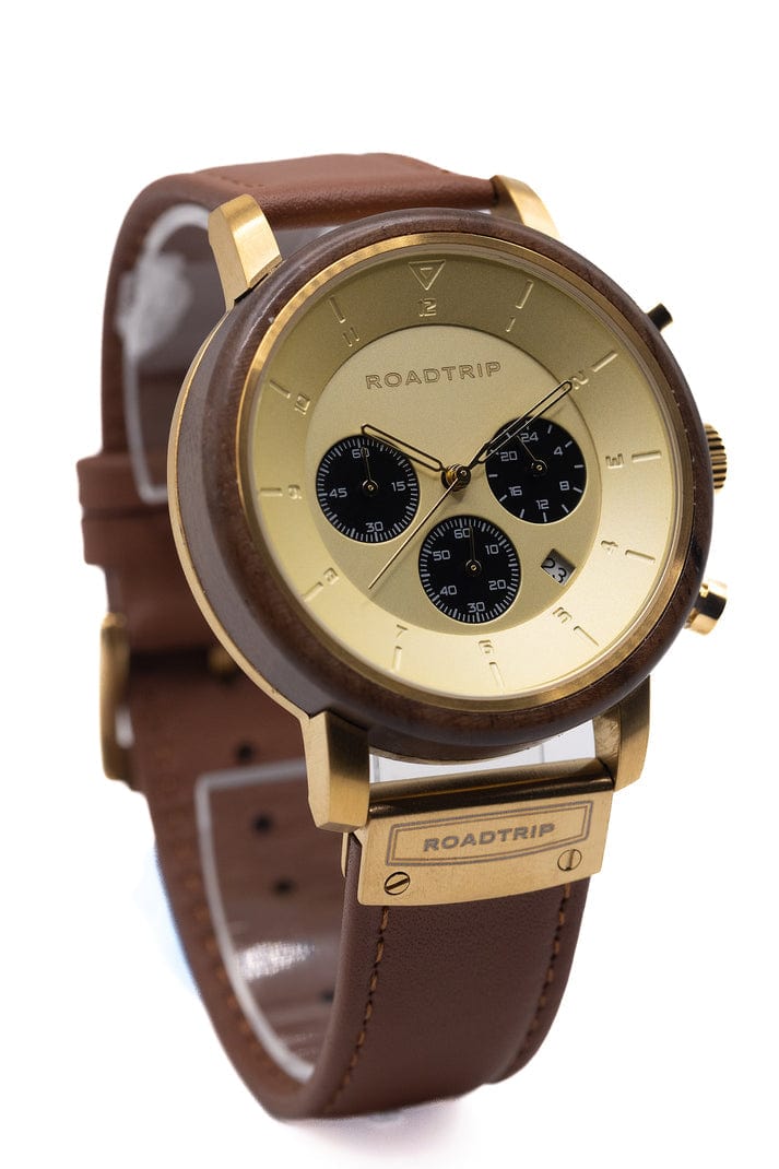 Roadtripmadewood Montre Gold Moon