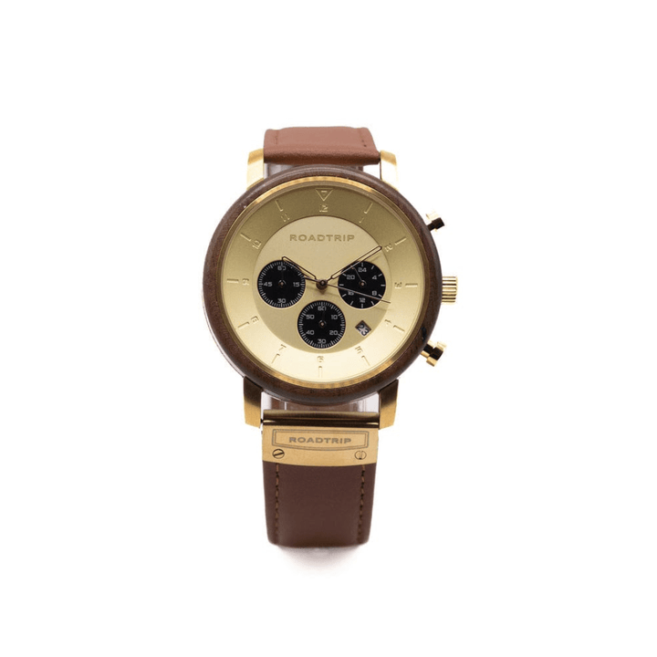 Roadtripmadewood Montre Gold Moon