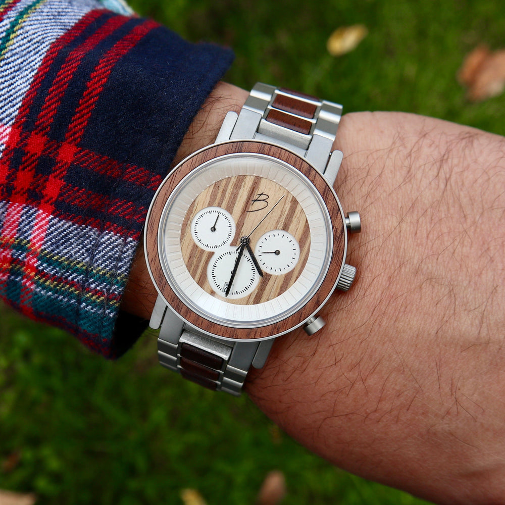 Mathieu Blanchard Montres Noyer Montre Harrison en bois de noyer
