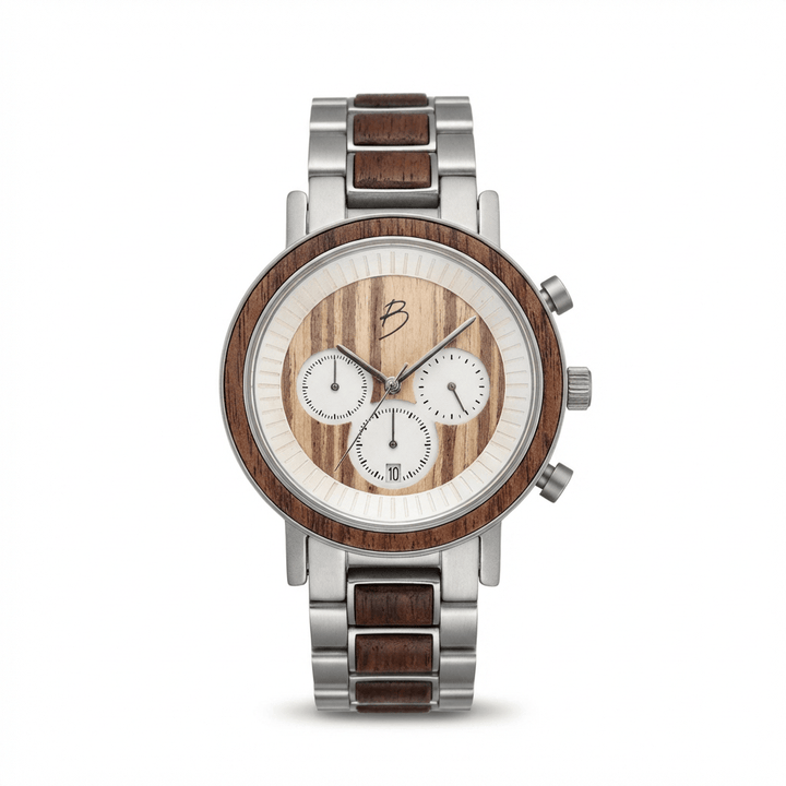 Mathieu Blanchard Montres Noyer Montre Harrison en bois de noyer