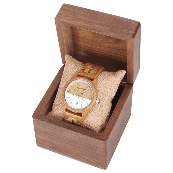 Roadtripmadewood Montre en bois Montre Horizon - Boréal en bois
