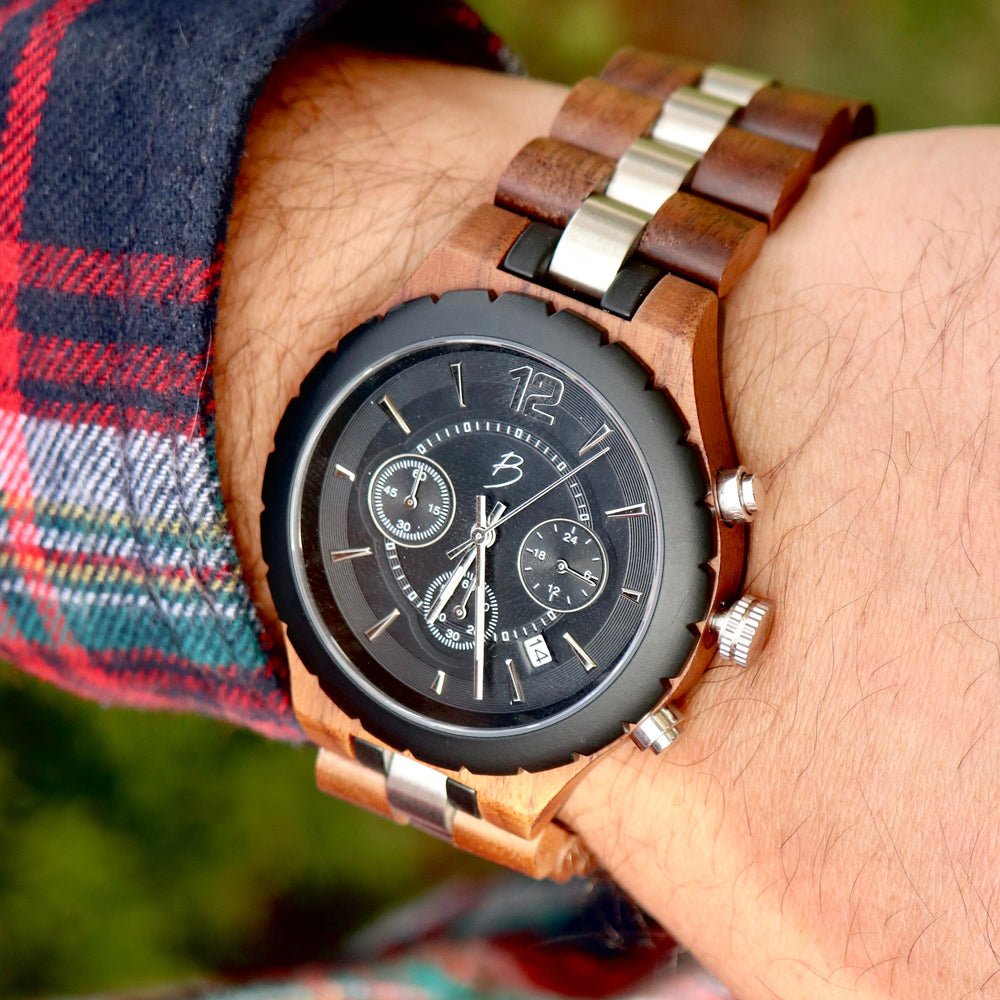 Mathieu Blanchard Montres Noyer Montre Le Roy en bois de noyer