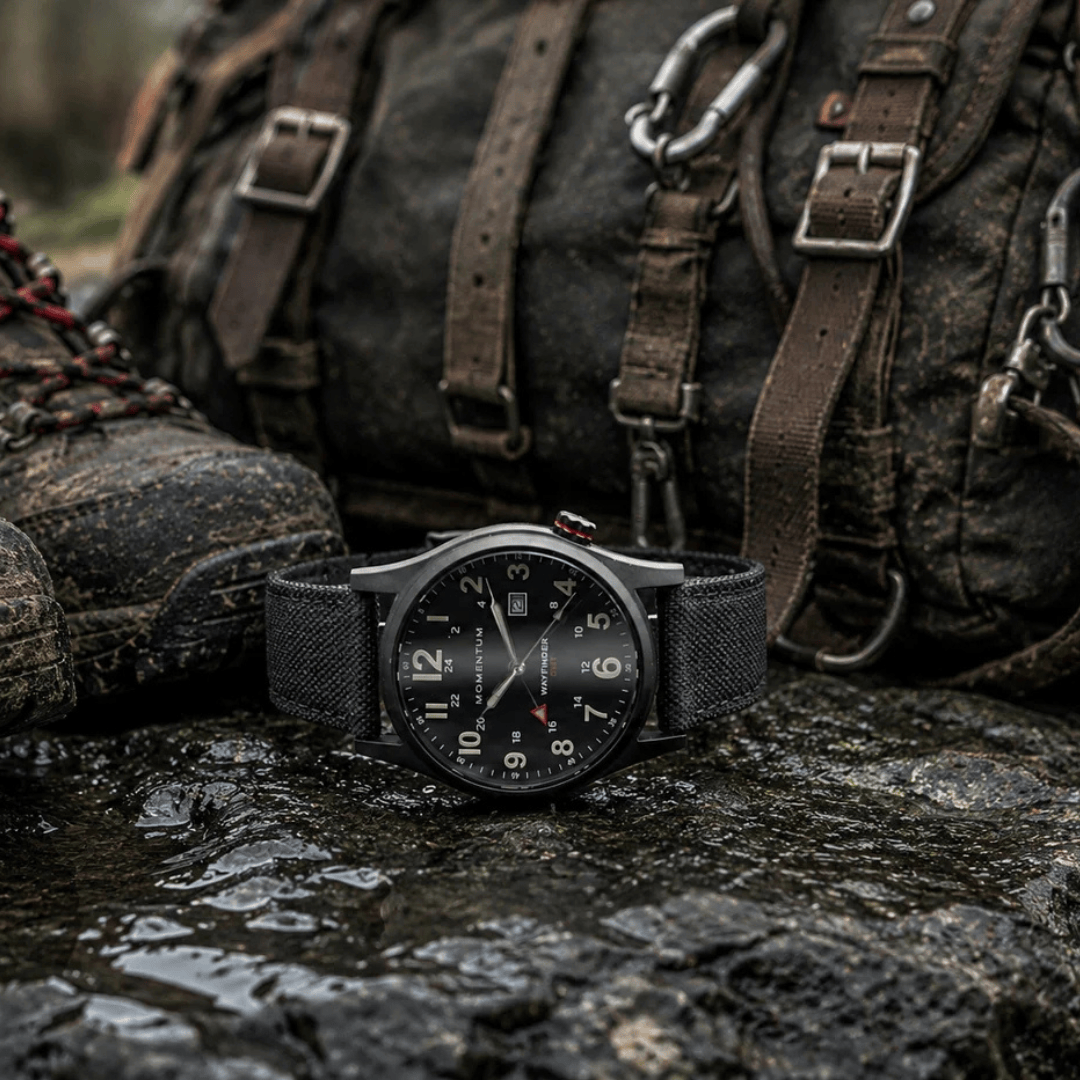 Montre Momentum Wayfinder II GMT- Noir 40mm Momentum Montre Titane plaqué noir 033BBCCFD-AB-B-B-AQM-AB-AC-A-A-K8 Montre Momentum Wayfinder II GMT- Noir 40mm - Mathieu Blanchard - Dépositaire officiel Bering Canada Mathieu Blanchard Joaillerie