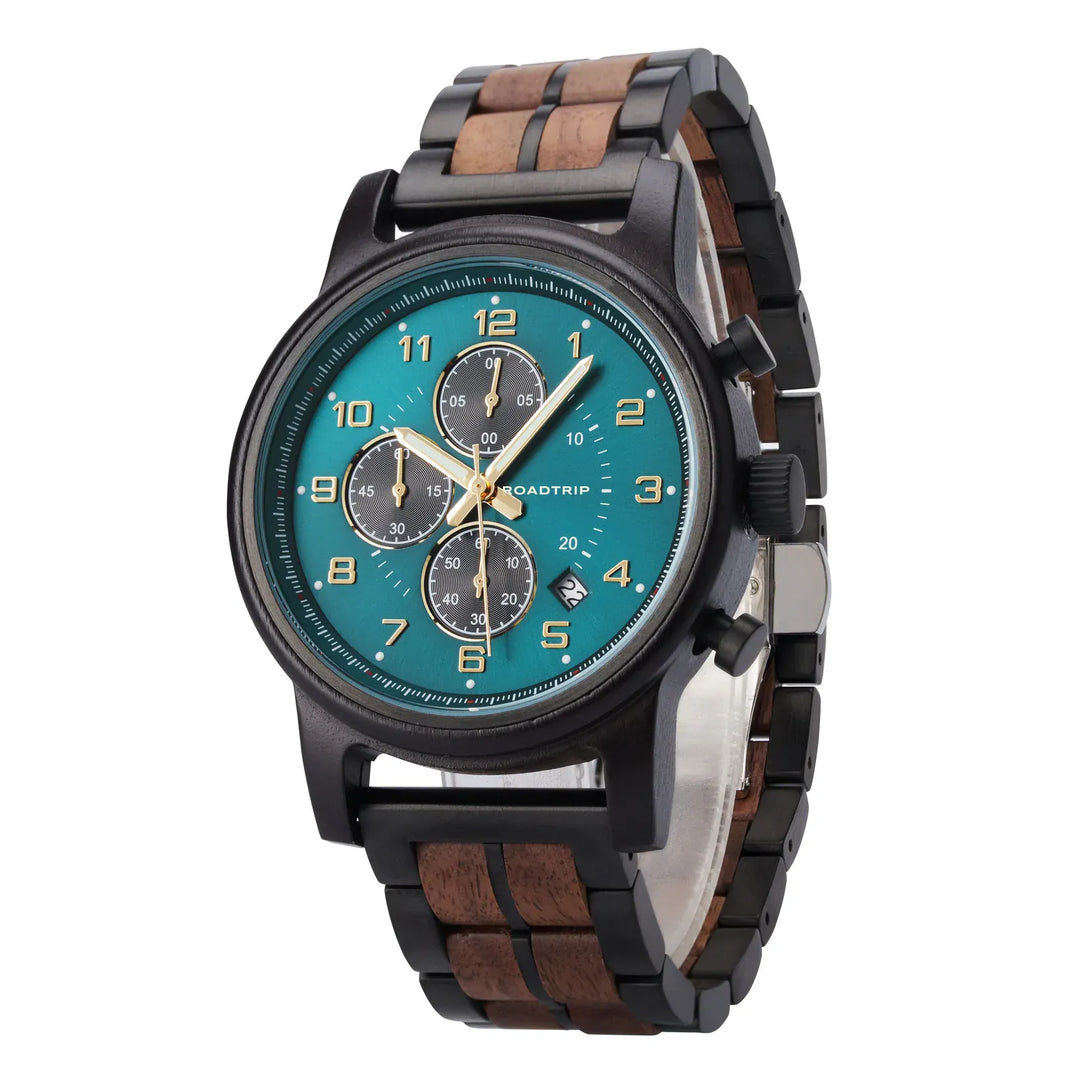 Roadtripmadewood Montre en bois Montre Odyssée - Canopée en bois