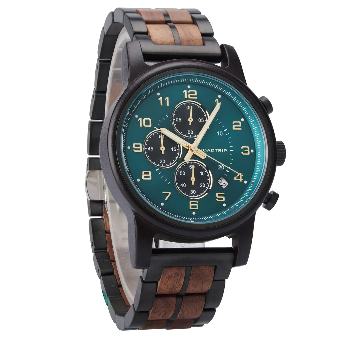 Roadtripmadewood Montre en bois Montre Odyssée - Canopée en bois