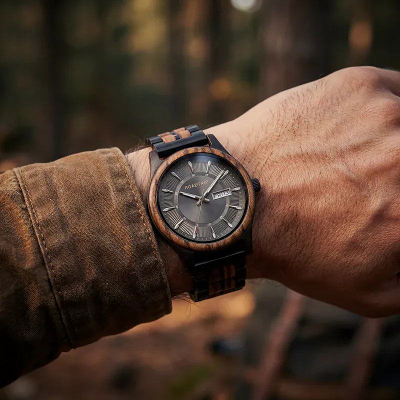 Roadtripmadewood Montre en bois Montre Roadtrip - L’Instinct en bois