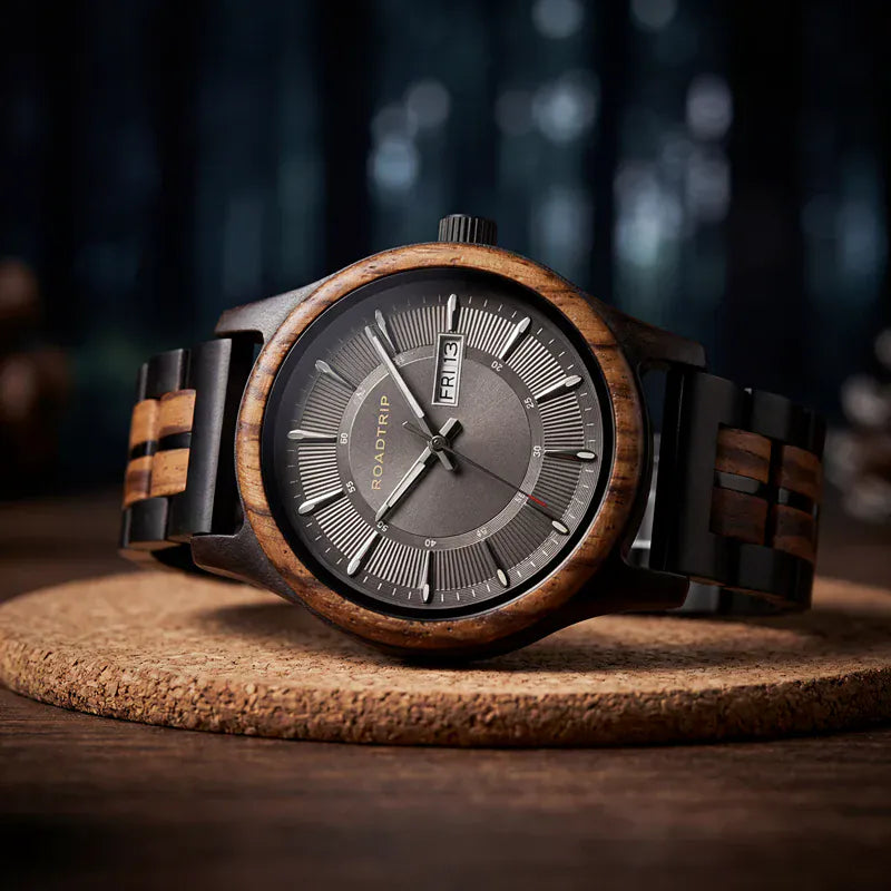 Roadtripmadewood Montre en bois Montre Roadtrip - L’Instinct en bois